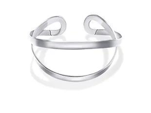 Βραχιόλι, χειροπέδα, γυναικεία, από 925 ασήμι, επιπλατινωμένη,  silverline, 0230152401,